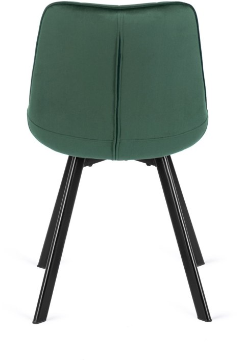 Krzesło Tapicerowane do Salonu RICK Zielone Welurowe Nowoczesne Loft