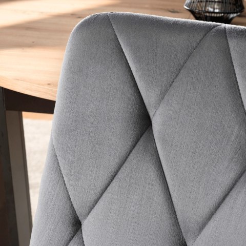 Krzesło ROBIN Szare Welurowe