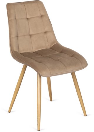 Krzesło RODRI Beżowe Welurowe