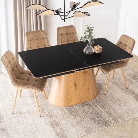 Krzesło RODRI Beżowe Welurowe