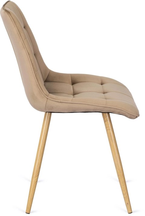 Krzesło RODRI Beżowe Welurowe