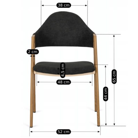 Krzesło RUIZ Czarne