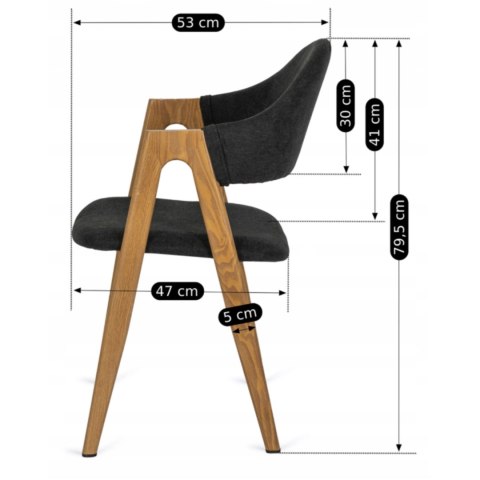 Krzesło RUIZ Czarne