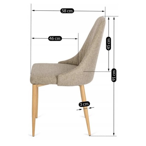 Krzesło TORINO Beżowe