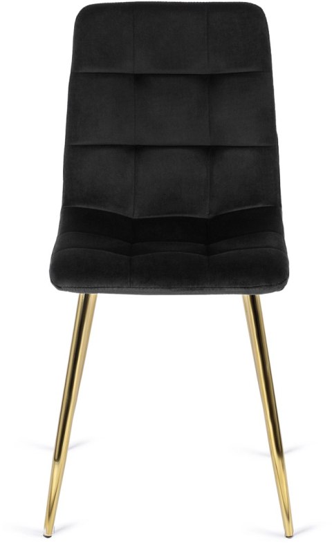 Krzesło YORK Czarne Welurowe