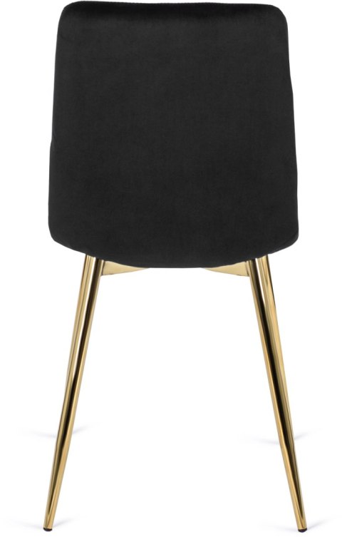 Krzesło YORK Czarne Welurowe