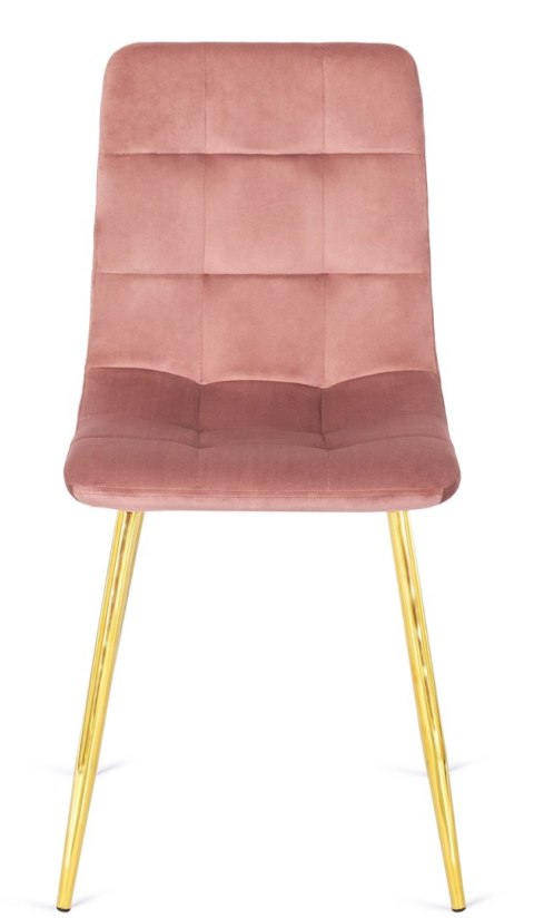 Krzesło YORK Różowe Welurowe