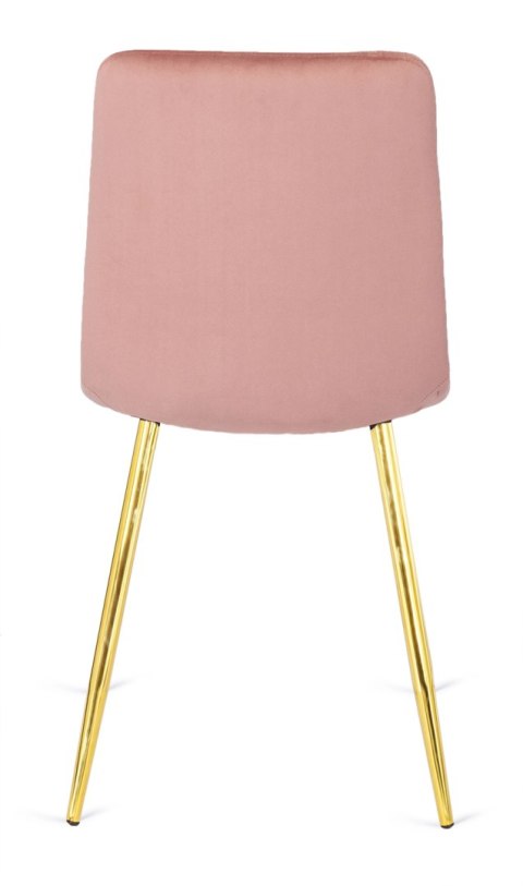 Krzesło YORK Różowe Welurowe