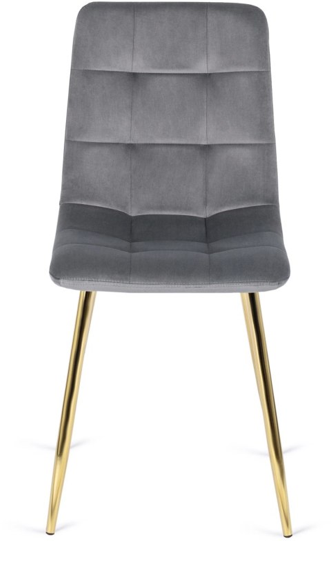 Krzesło YORK Szare Welurowe