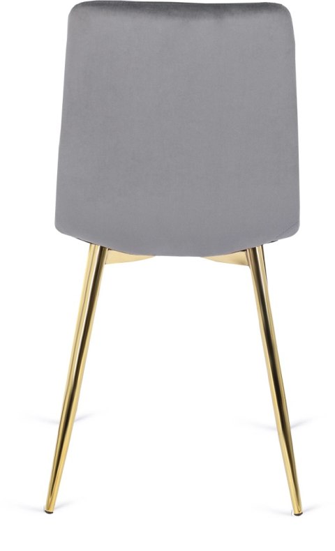 Krzesło YORK Szare Welurowe