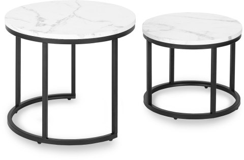 Zestaw Stolików DAFNE Biały Marmur