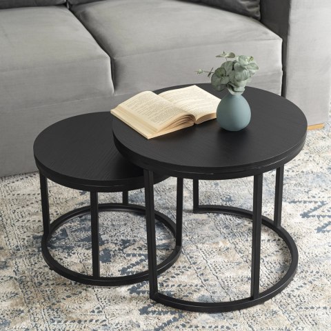 Zestaw Stolików MANU Czarny