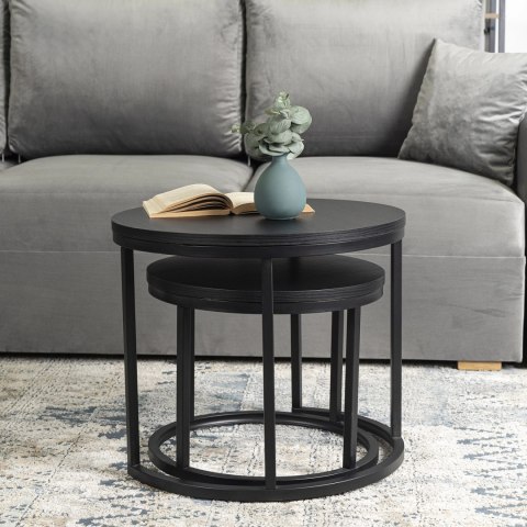 Zestaw Stolików MANU Czarny