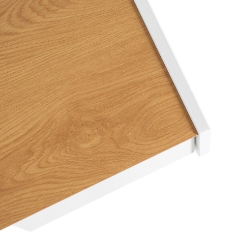 Biurko w Stylu Skandynawskim z Szufladą MEG 104 cm Dąb złoty/Biały do Gabinetu