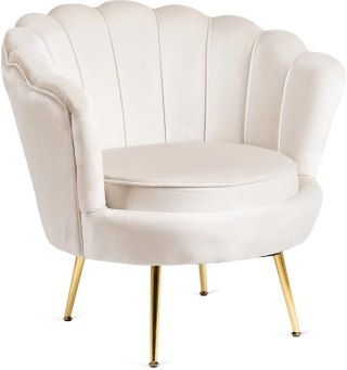 Fotel ANGEL Kremowy Welurowy