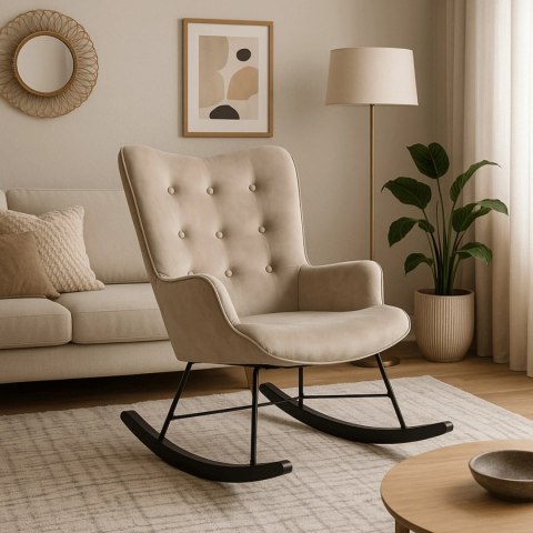 Fotel Bujany ELIS Beżowy