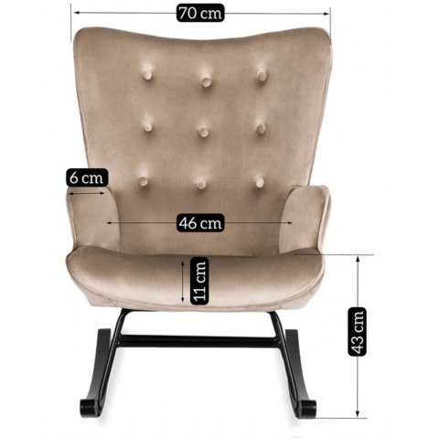 Fotel Bujany ELIS Beżowy