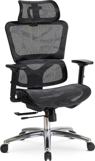 Fotel Obrotowy ROYAL Ergonomiczny Czarny