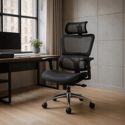 Fotel Obrotowy ROYAL Ergonomiczny Czarny