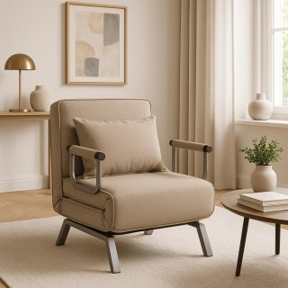 Fotel Rozkładany BART Beżowy