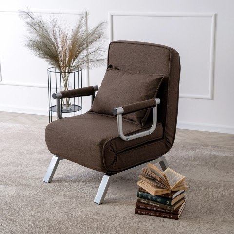 Fotel Rozkładany BART Brązowy