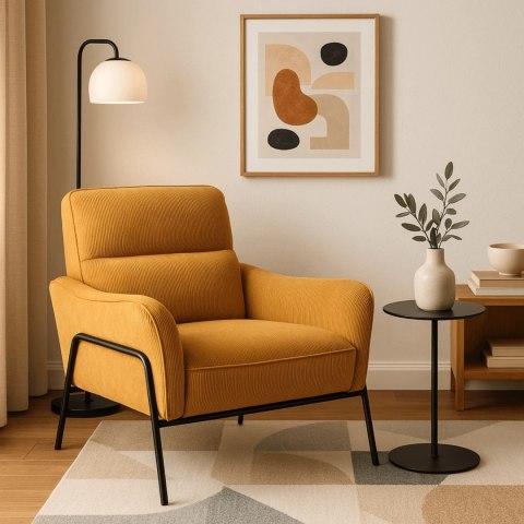 Fotel Wypoczynkowy ALBERTO Musztardowy