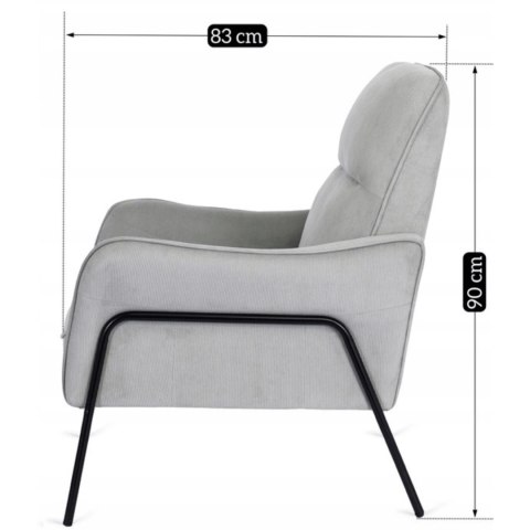 Fotel Wypoczynkowy ALBERTO Szary