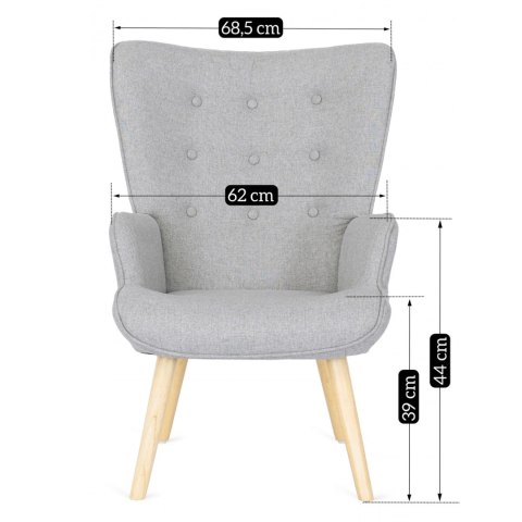 Fotel Wypoczynkowy LOZANO 2 z Podnóżkiem Szary