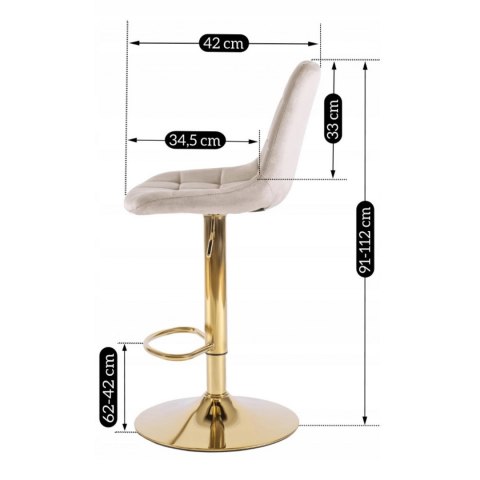 Hoker ARCOS Beżowy Welurowy