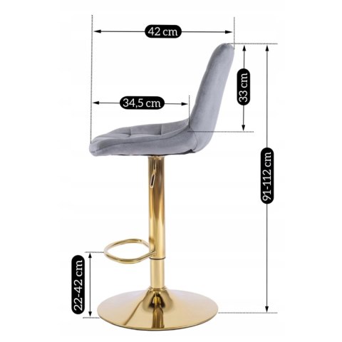 Hoker ARCOS Szary Welurowy