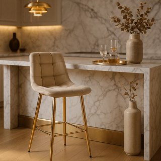 Hoker ARIEL Ecru Welurowy