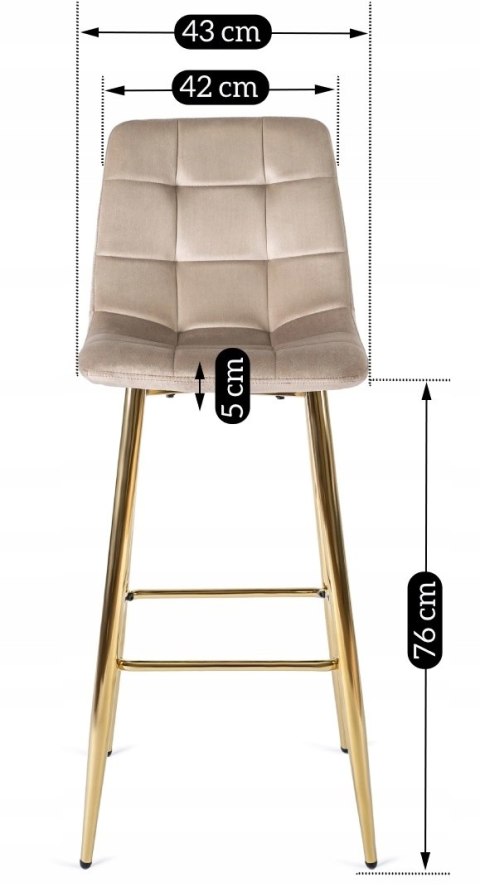 Hoker ARIEL Ecru Welurowy