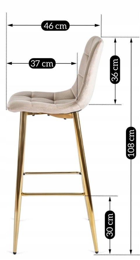 Hoker ARIEL Ecru Welurowy