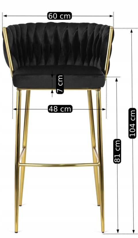 Hoker FLORES 2 Czarny Welurowy