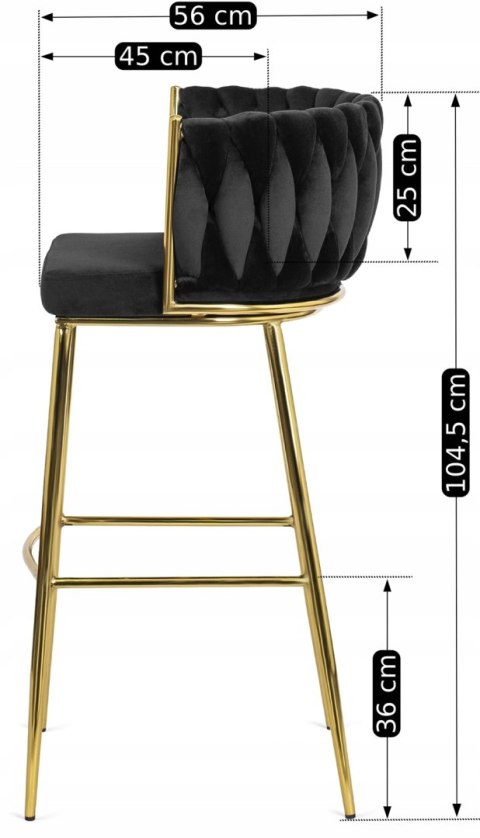 Hoker FLORES 2 Czarny Welurowy