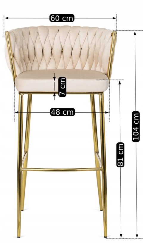 Hoker FLORES 2 Kremowy Welurowy