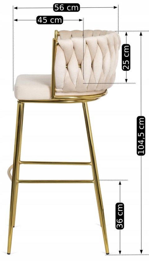 Hoker FLORES 2 Kremowy Welurowy