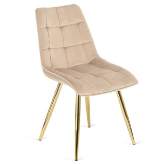 Krzesło CARO Kremowe Welurowe
