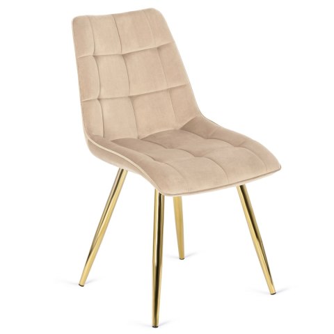 Krzesło CARO Kremowe Welurowe