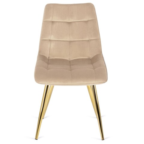 Krzesło CARO Kremowe Welurowe
