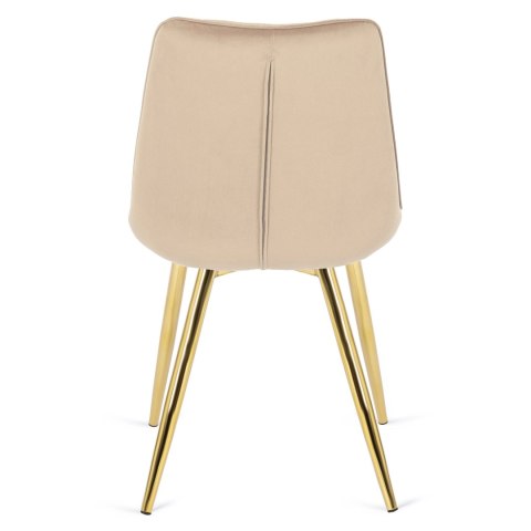 Krzesło CARO Kremowe Welurowe