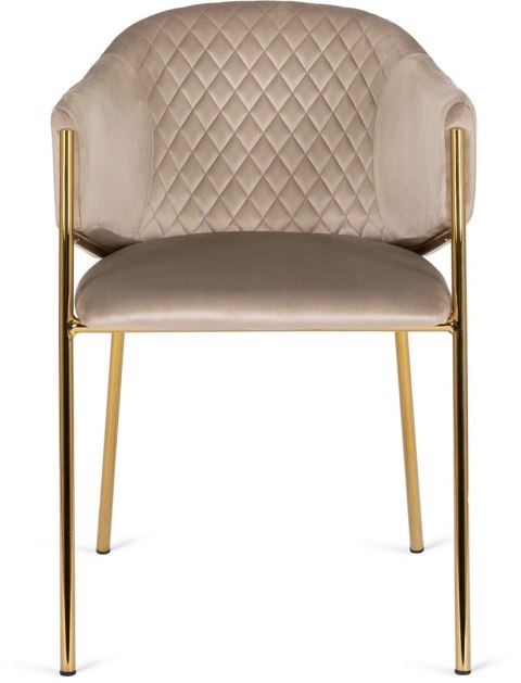 Krzesło INNES Beżowe Welurowe