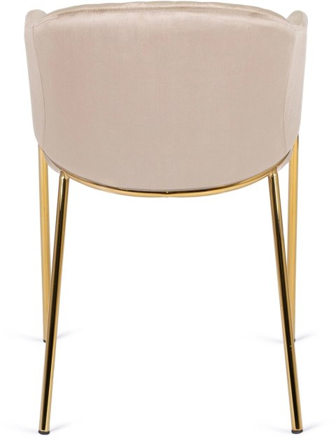 Krzesło INNES Beżowe Welurowe