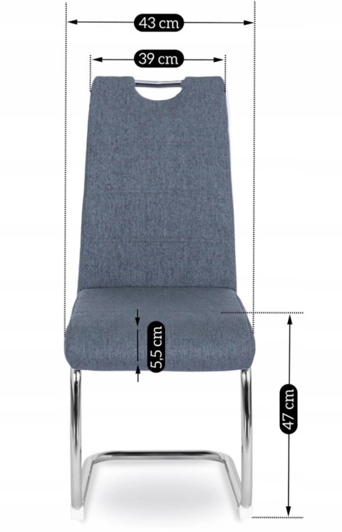 Krzesło LOPEZ Ciemnoszare