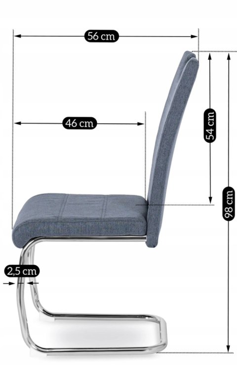 Krzesło LOPEZ Ciemnoszare