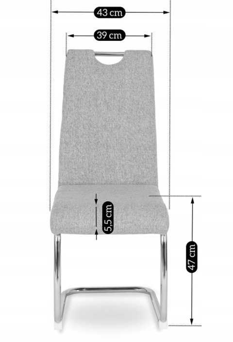 Krzesło LOPEZ Jasnoszare