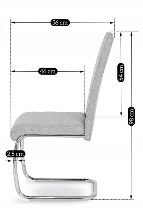 Krzesło LOPEZ Jasnoszare