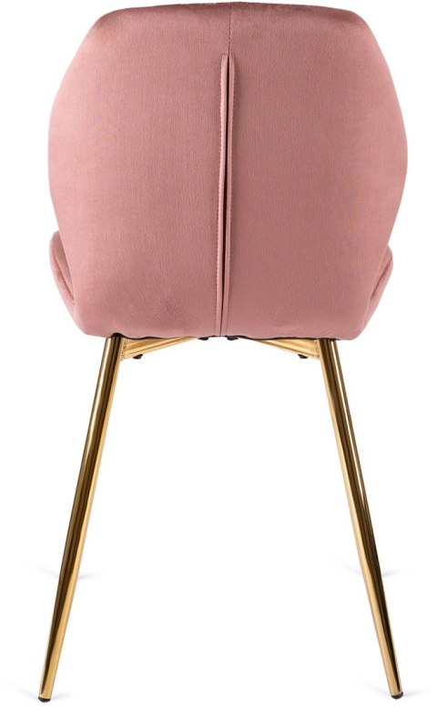 Krzesło LUCKY Różowe Welurowe