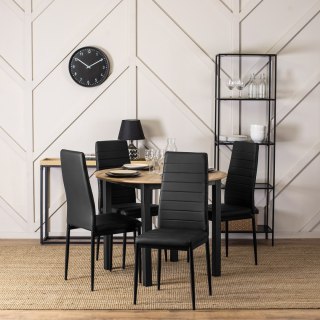 Krzesło NARIS Czarne Ekoskóra