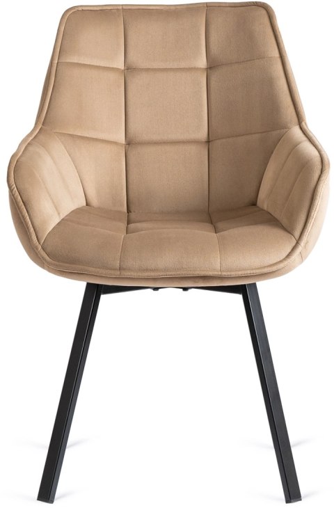 Krzesło Obrotowe LUNA Beżowe Welurowe